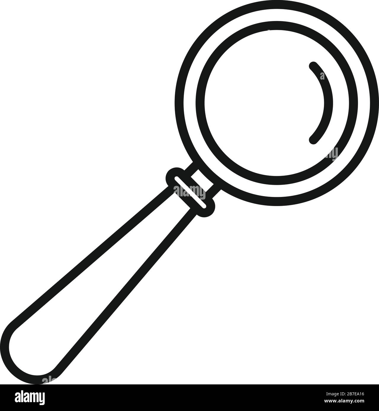 Symbol für die Lupe reparieren. Outline Repair Lupe Vector Icon für Web-Design isoliert auf weißem Hintergrund Stock Vektor