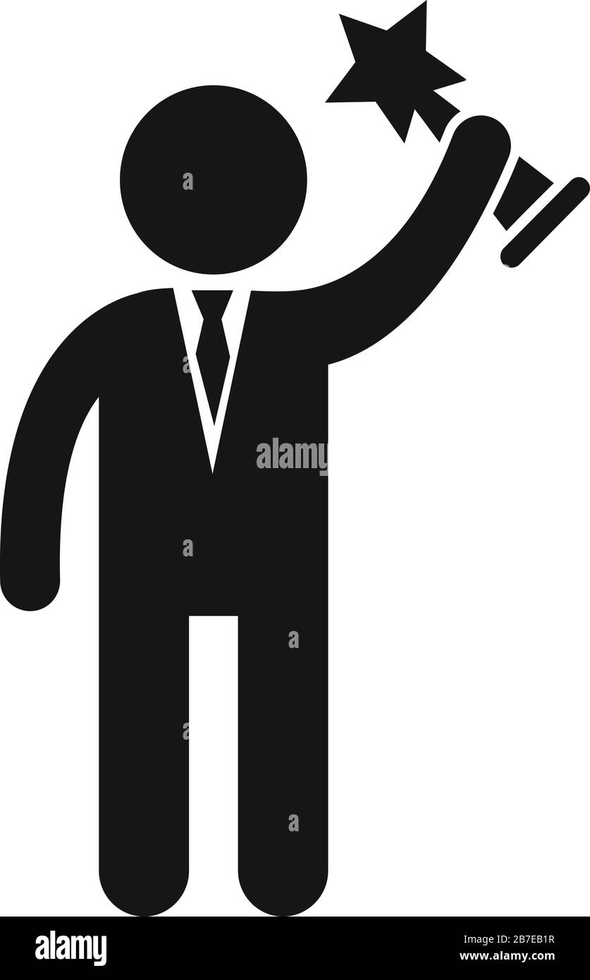 Symbol für Promi-Kino. Einfache Darstellung des Promi-Cinema-Vektorsymbols für Web-Design isoliert auf weißem Hintergrund Stock Vektor