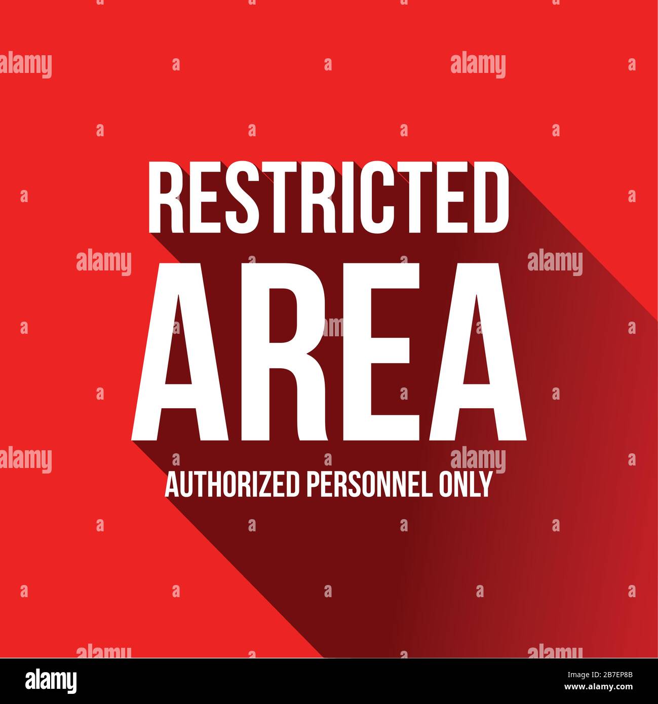 Eingeschränkter Bereich - nur autorisiertes Personal Stock Vektor