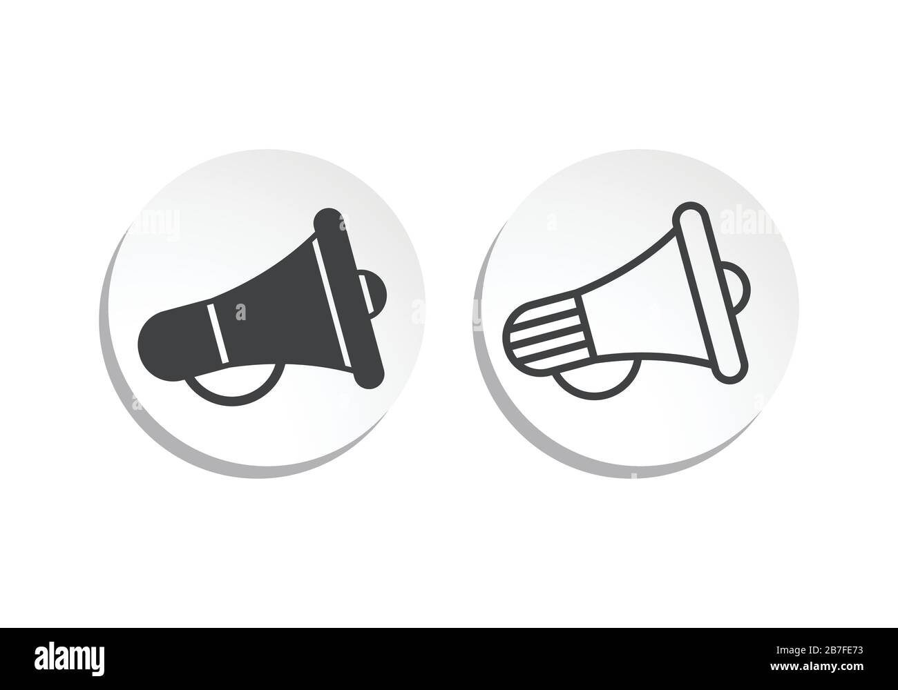 Elektro-Megafon oder Marketing-Werbe-Vektorsymbol für Apps und Websites Stock Vektor