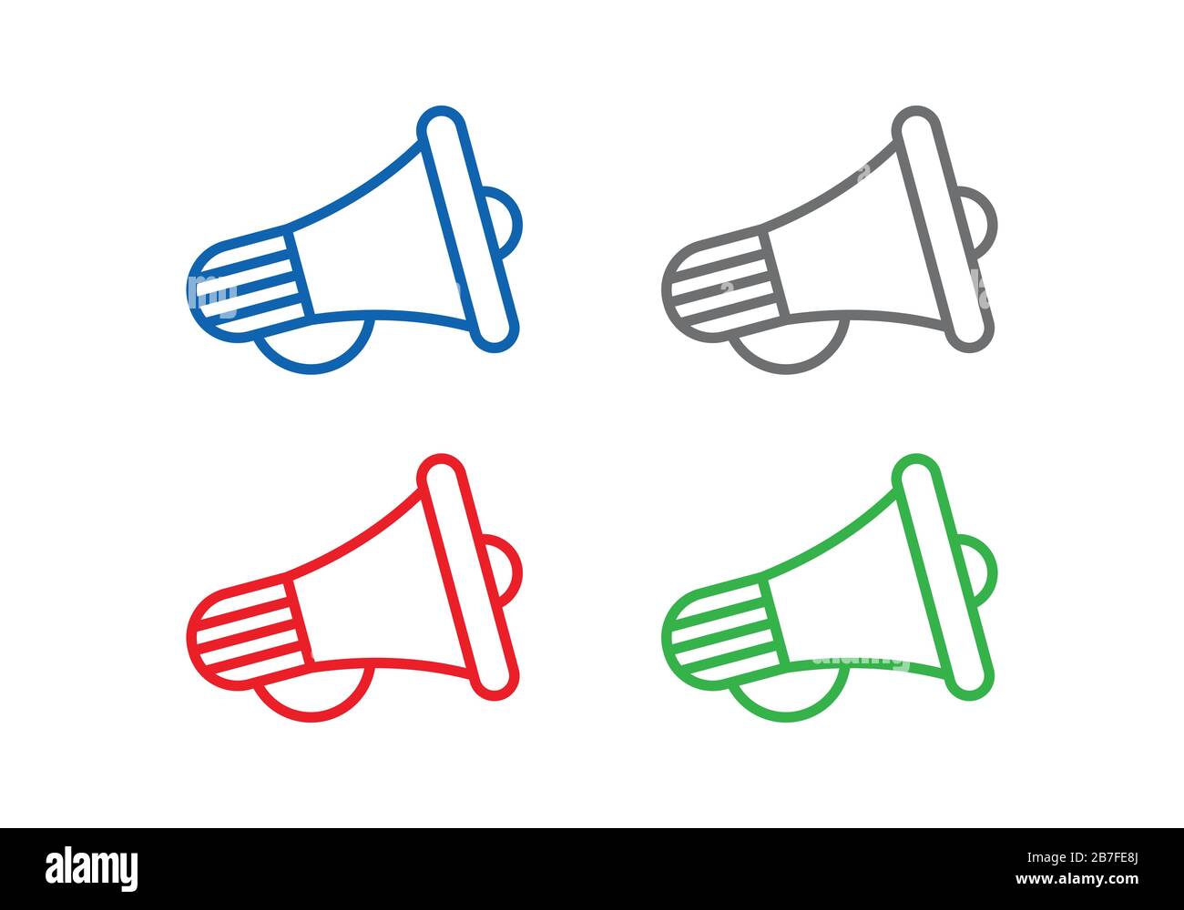 Elektro-Megafon oder Marketing-Werbe-Vektorsymbol für Apps und Websites Stock Vektor