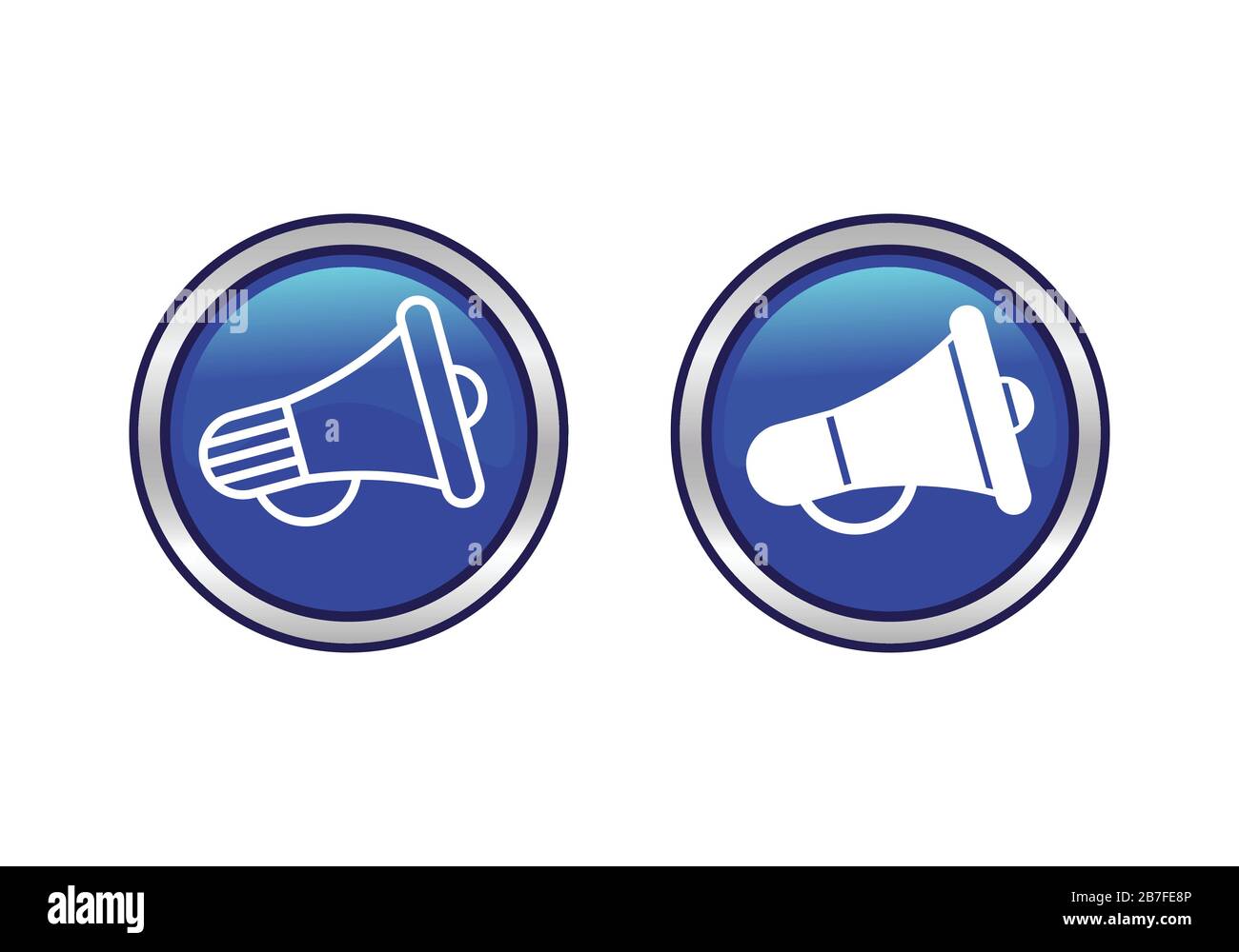 Elektro-Megafon oder Marketing-Werbe-Vektorsymbol für Apps und Websites Stock Vektor