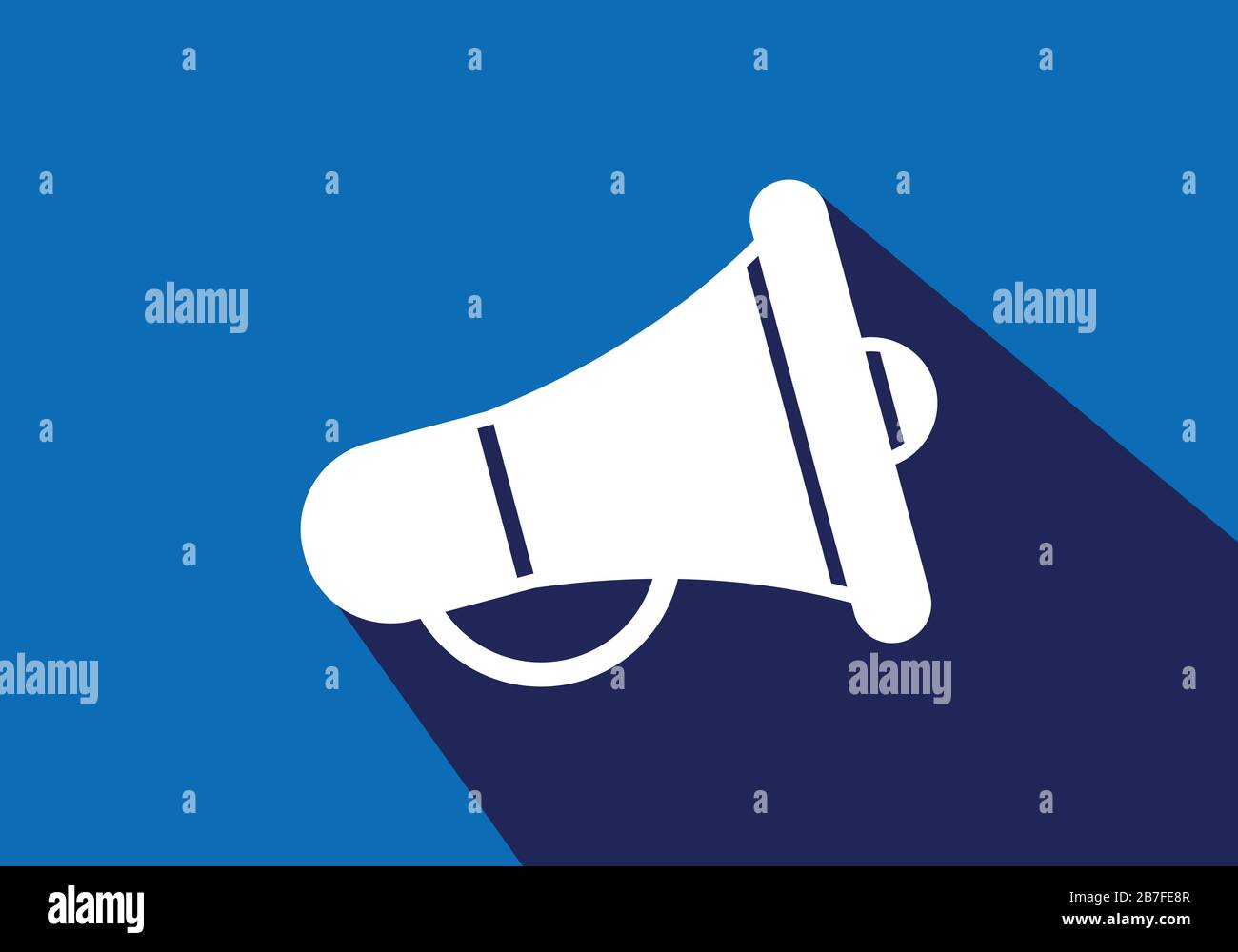 Elektro-Megafon oder Marketing-Werbe-Vektorsymbol für Apps und Websites Stock Vektor