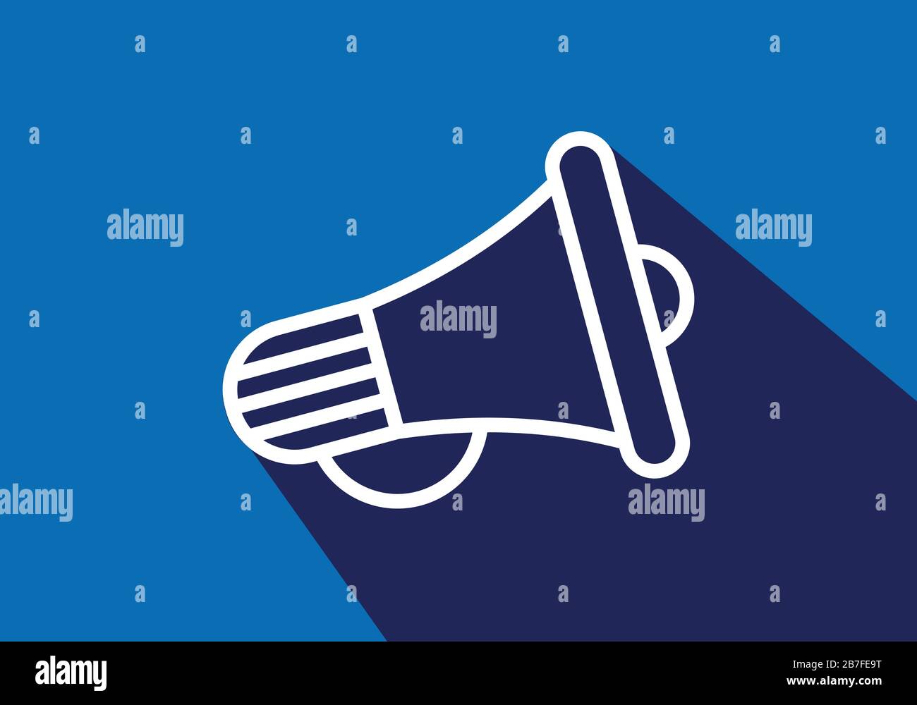 Elektro-Megafon oder Marketing-Werbe-Vektorsymbol für Apps und Websites Stock Vektor