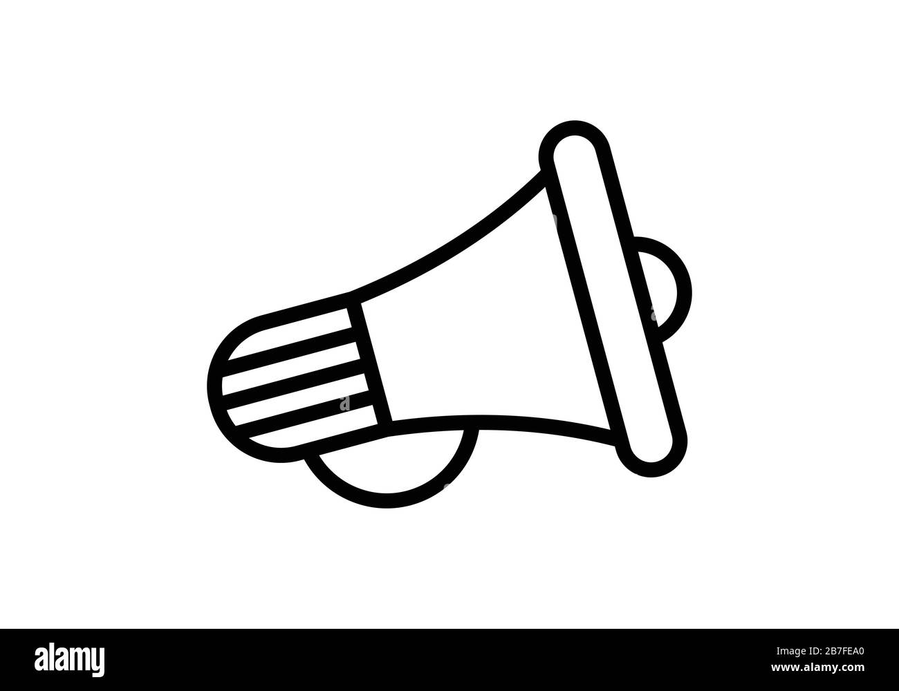 Elektro-Megafon oder Marketing-Werbe-Vektorsymbol für Apps und Websites Stock Vektor