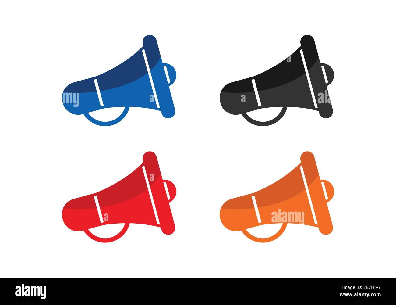 Elektro-Megafon oder Marketing-Werbe-Vektorsymbol für Apps und Websites Stock Vektor