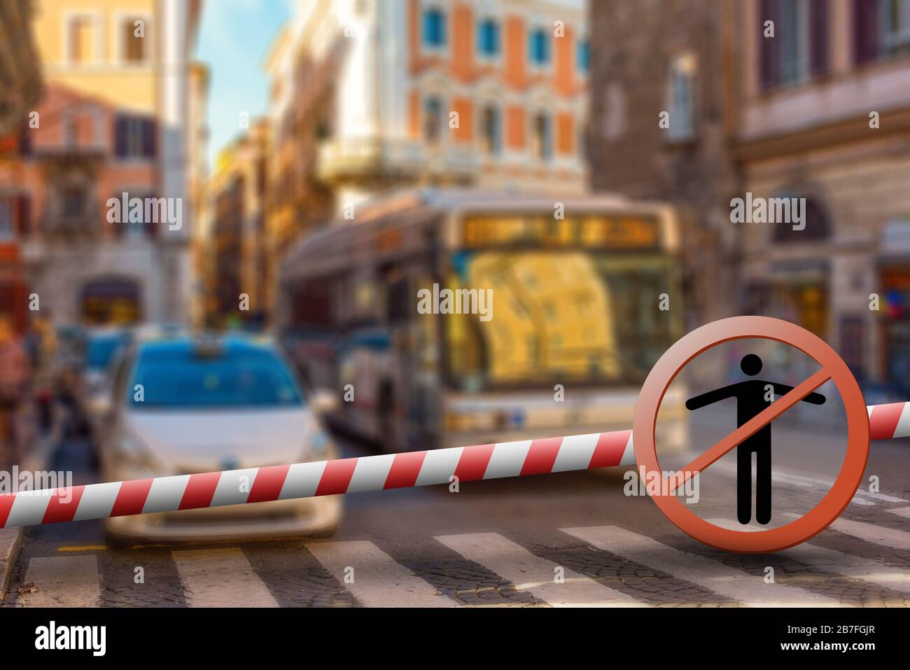 Coronavirus in Rom, Italien. Italien Coronavirus COVID-19 World Outbreak Konzept. Stockfoto