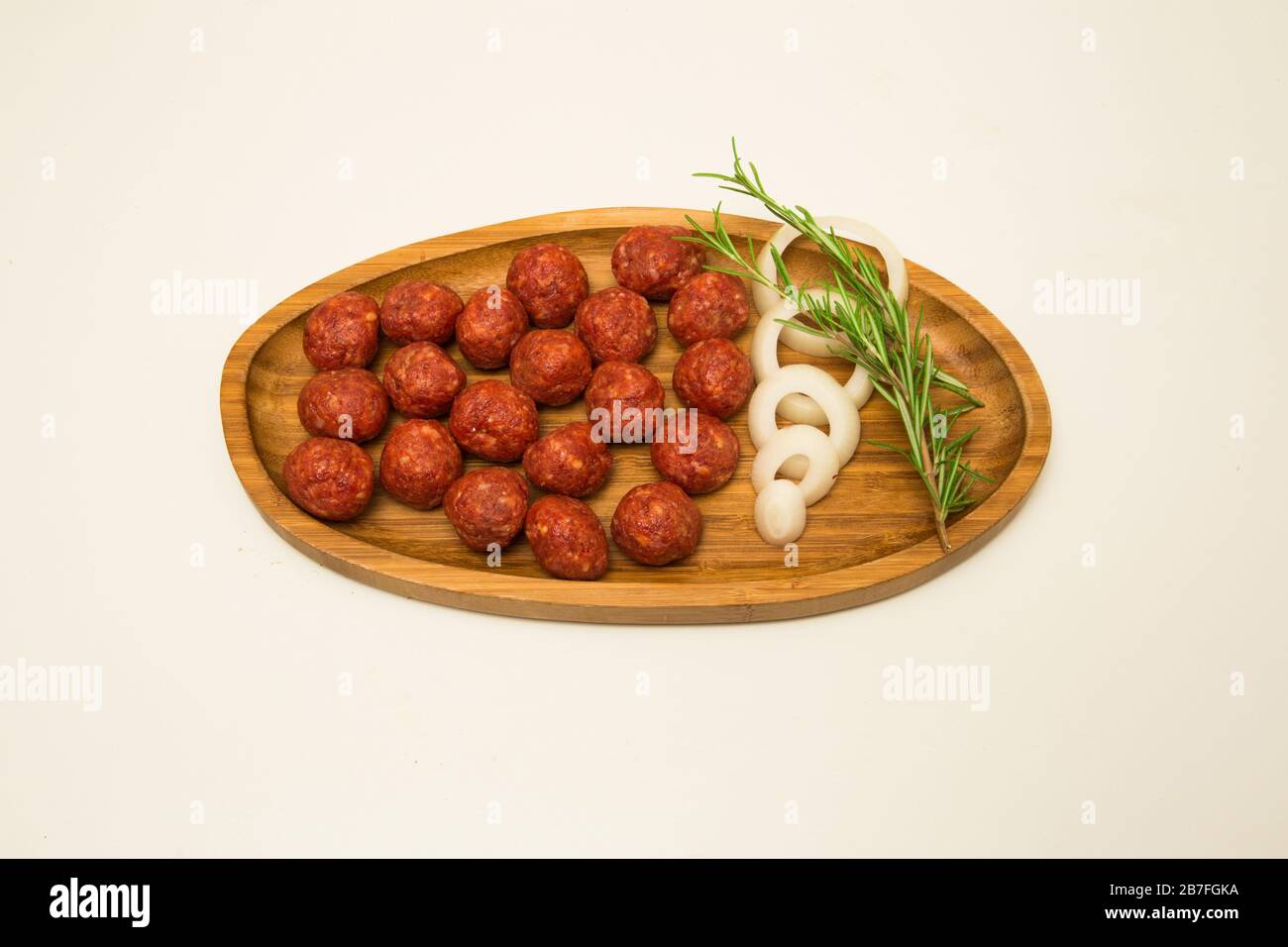 Roh-Fleischbällchen Stockfoto Stockfoto