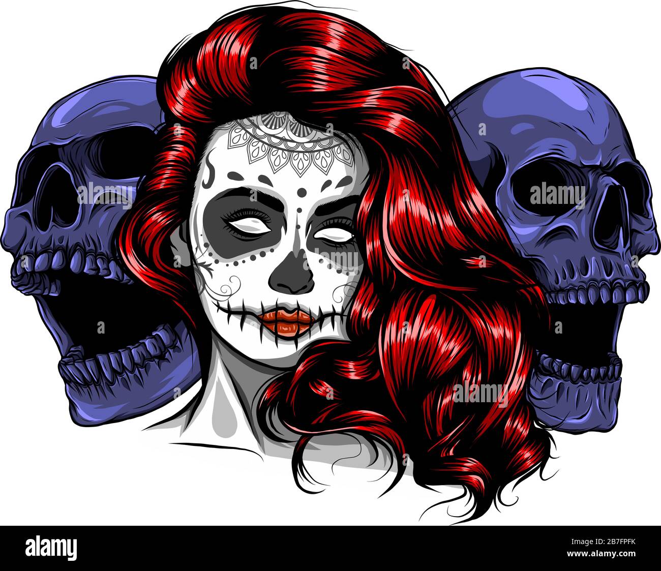 Girl Face Tattoo Ausgeschnittene Stockfotos Und Bilder Alamy