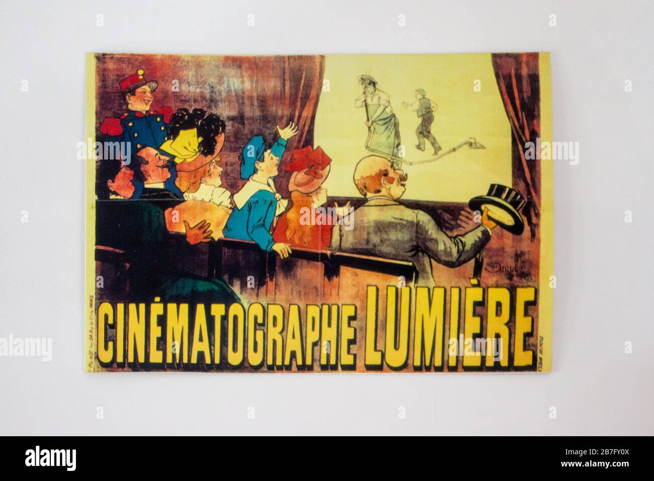 Musée Ciotaden, La Ciotat (13,Frankreich): Poster cinématographe Lumière Stockfoto