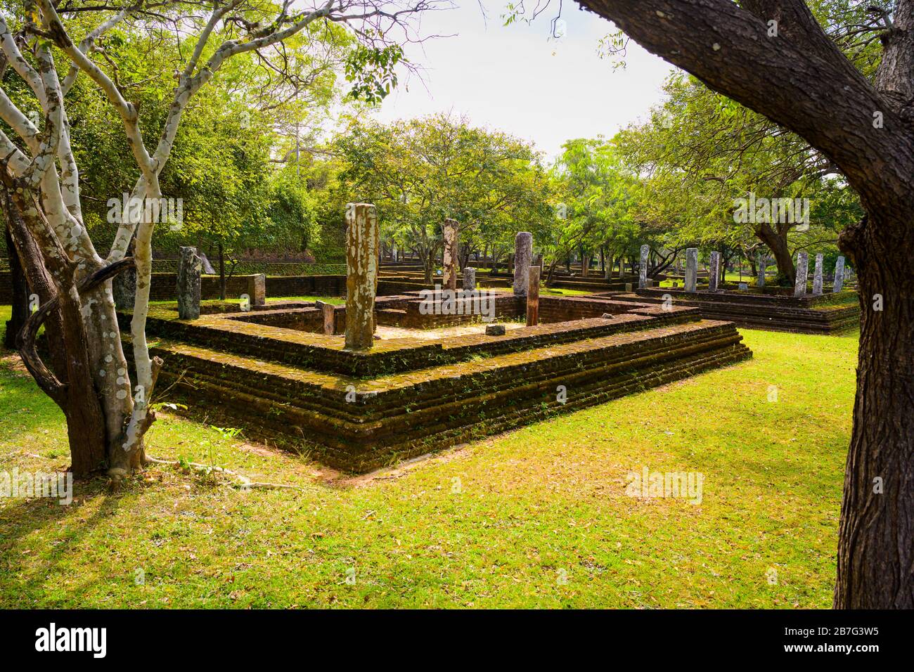 Sri Lanka Kulturdreieck Anuradhapura Polonnaruwa die Quadrangle Ruinen Reliquien Klosterhäuser Stockfoto