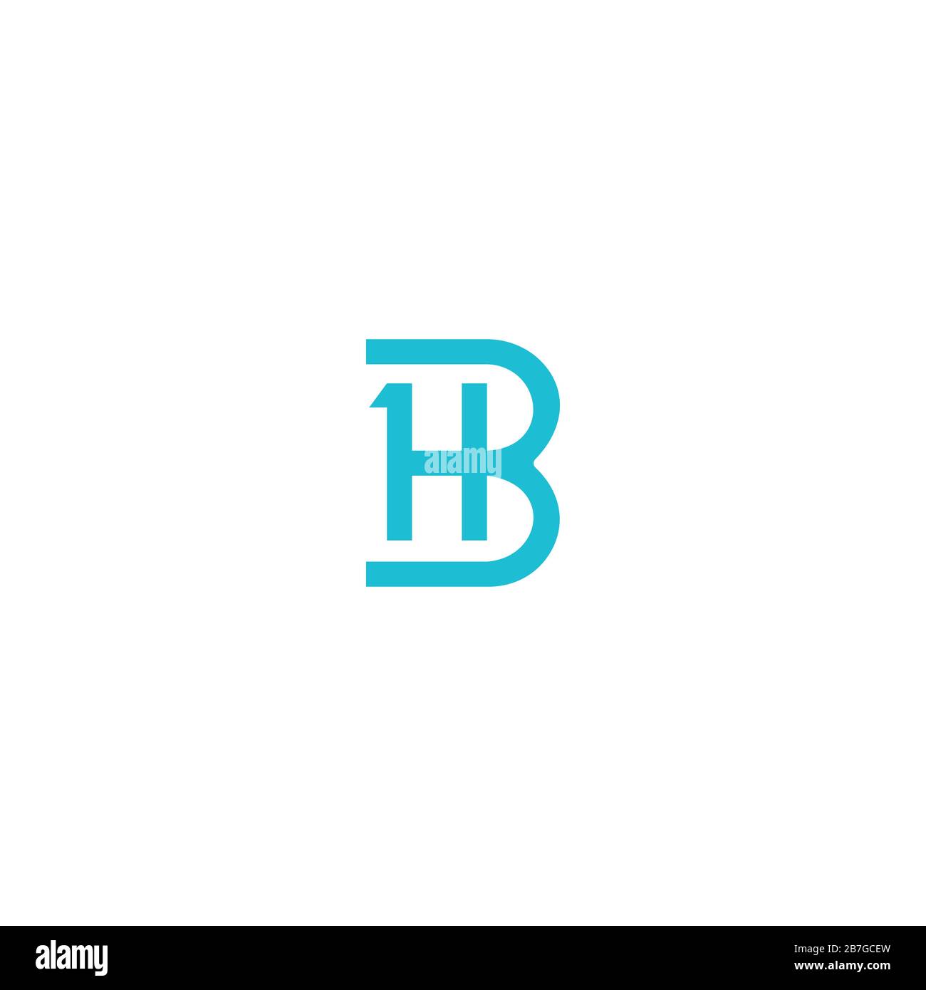 Vorlagen für BH-Logo oder hb-Logo-Vektor-Design Stock Vektor