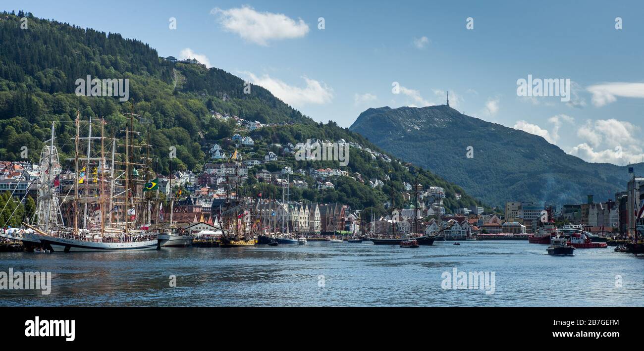 Bergen-Hafen Stockfoto