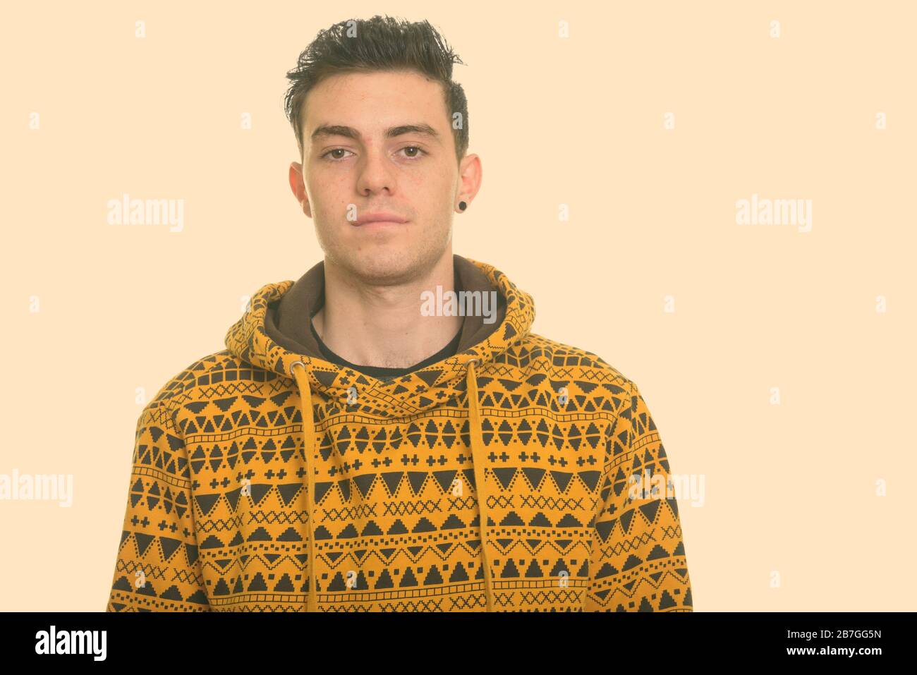 Studioaufnahme des Jünglings Stockfoto