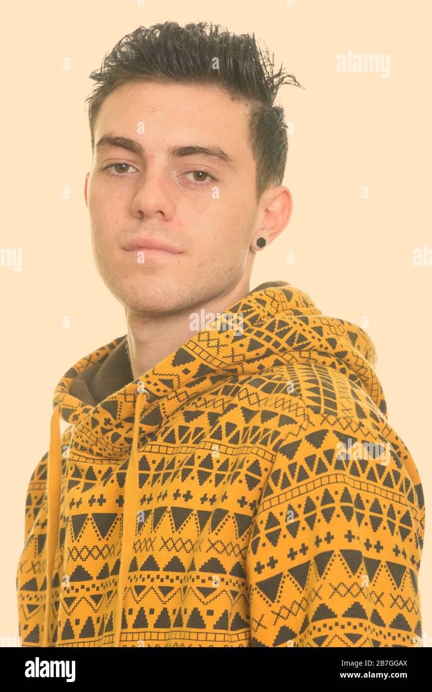 Studioaufnahme des Jünglings Stockfoto