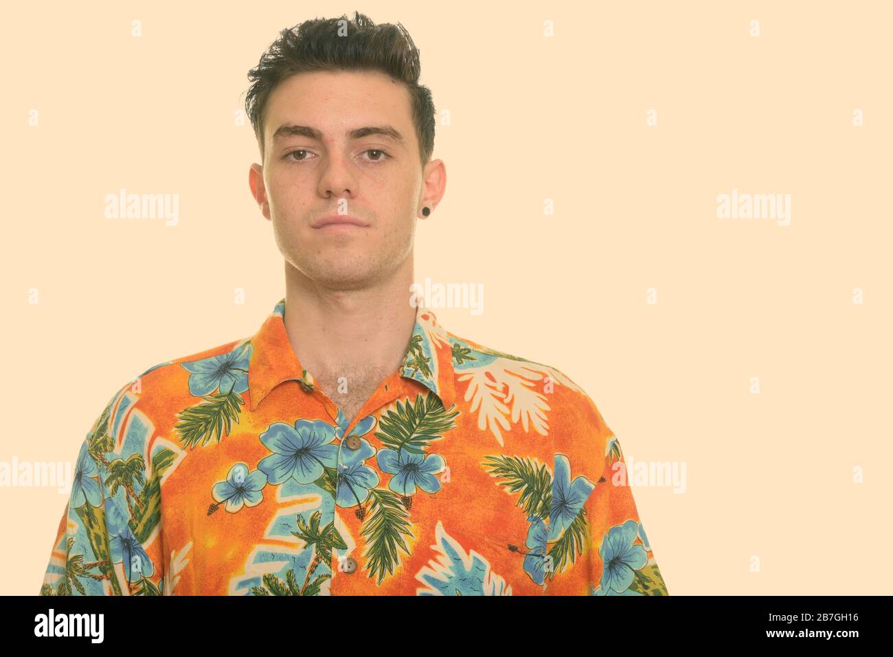 Studioaufnahme des Jünglings Stockfoto