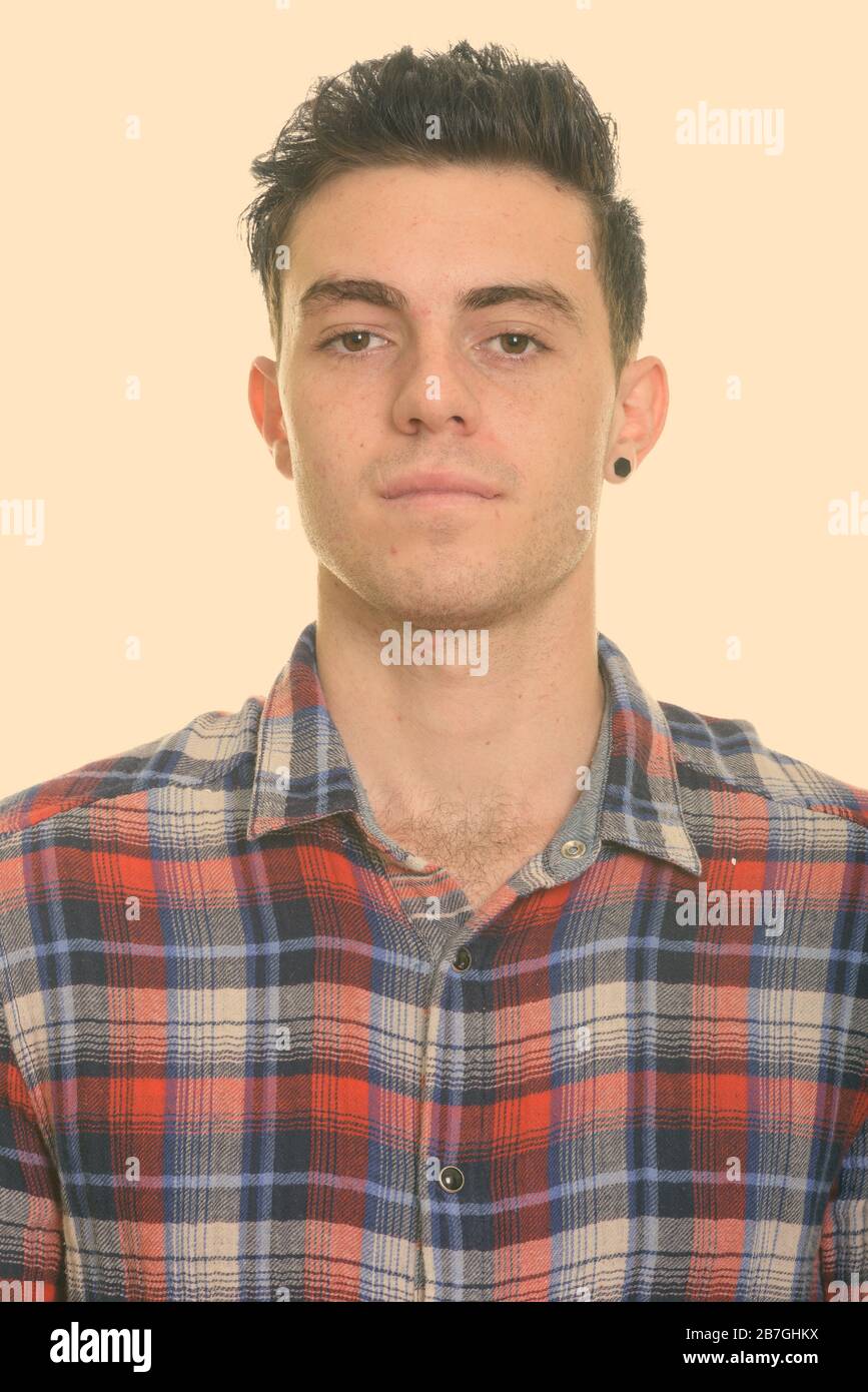 Studioaufnahme des Jünglings Stockfoto