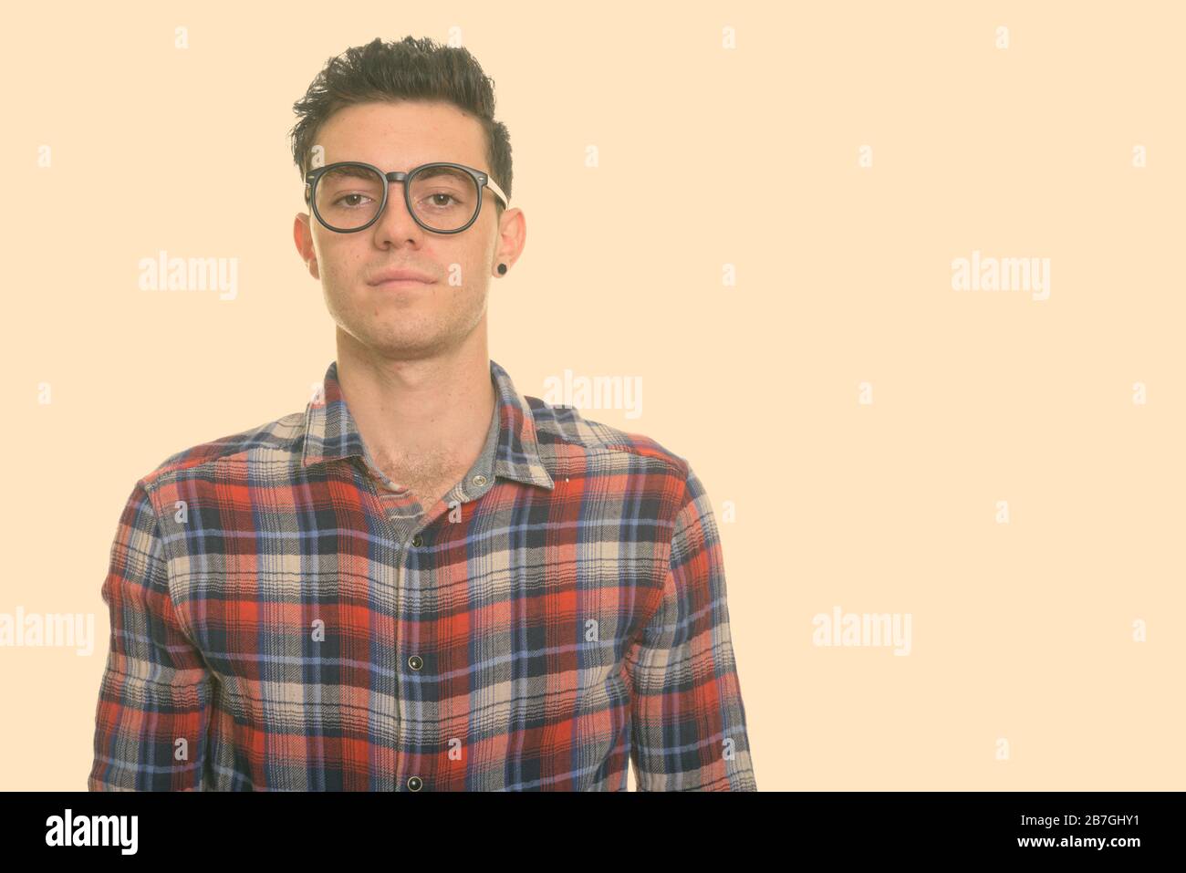 Studioaufnahme des Jünglings Stockfoto