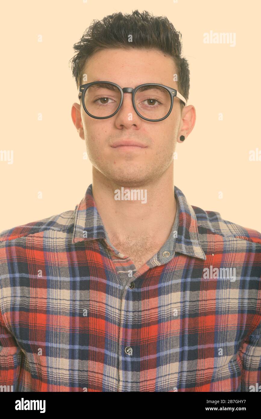 Studioaufnahme des Jünglings Stockfoto