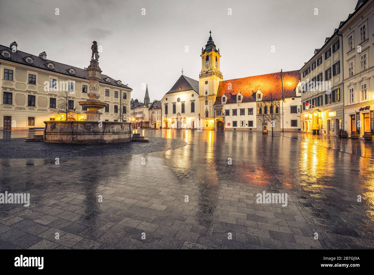 Bratislava, Hauptplatz (Hlavné námestie) Stockfoto