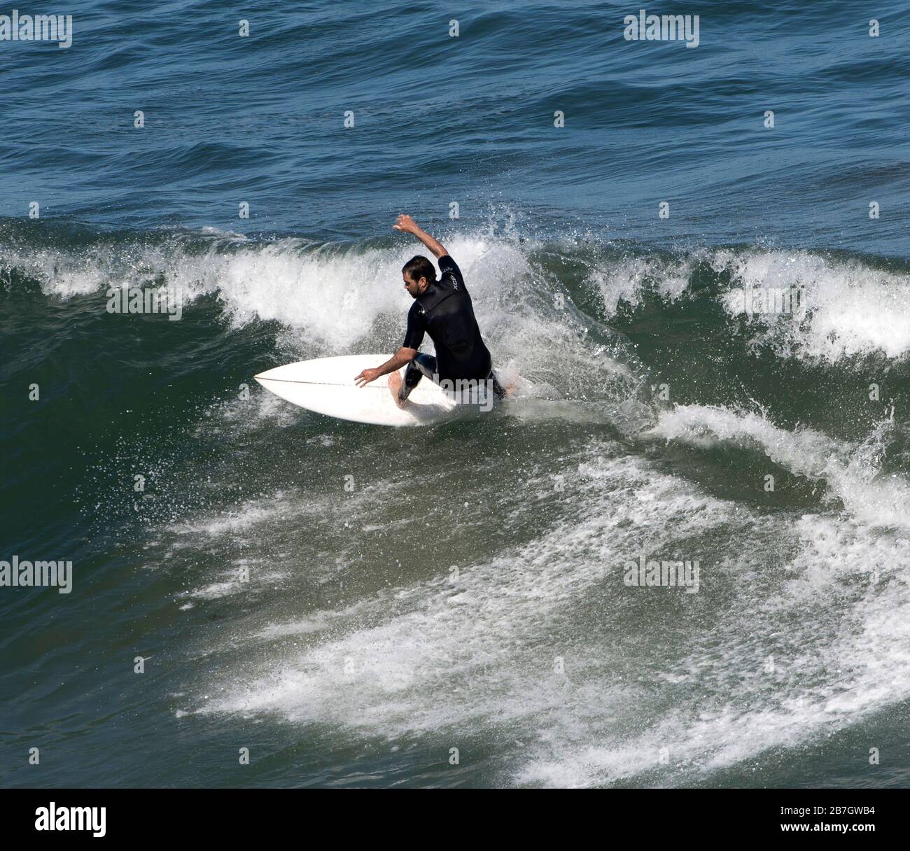 Surfen im Winkipop Stockfoto