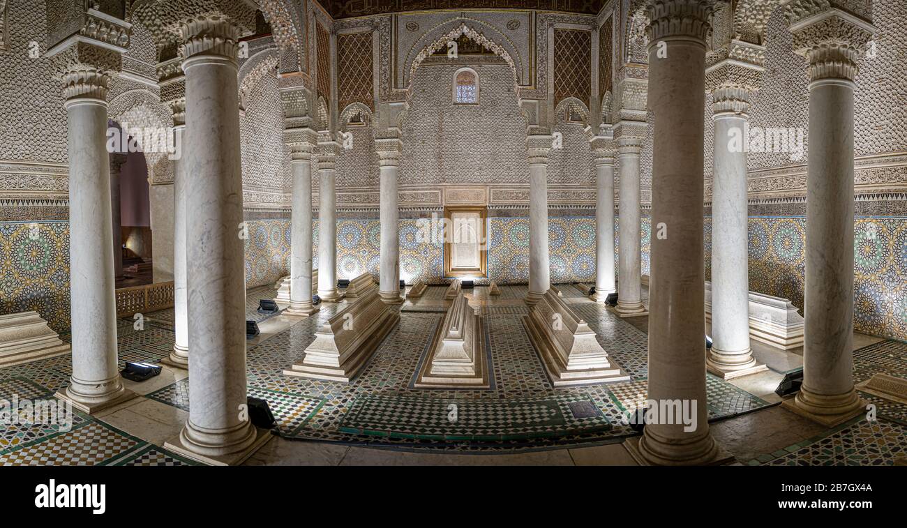 Saadian Tombs, Marrakesch. Marokko Stockfoto