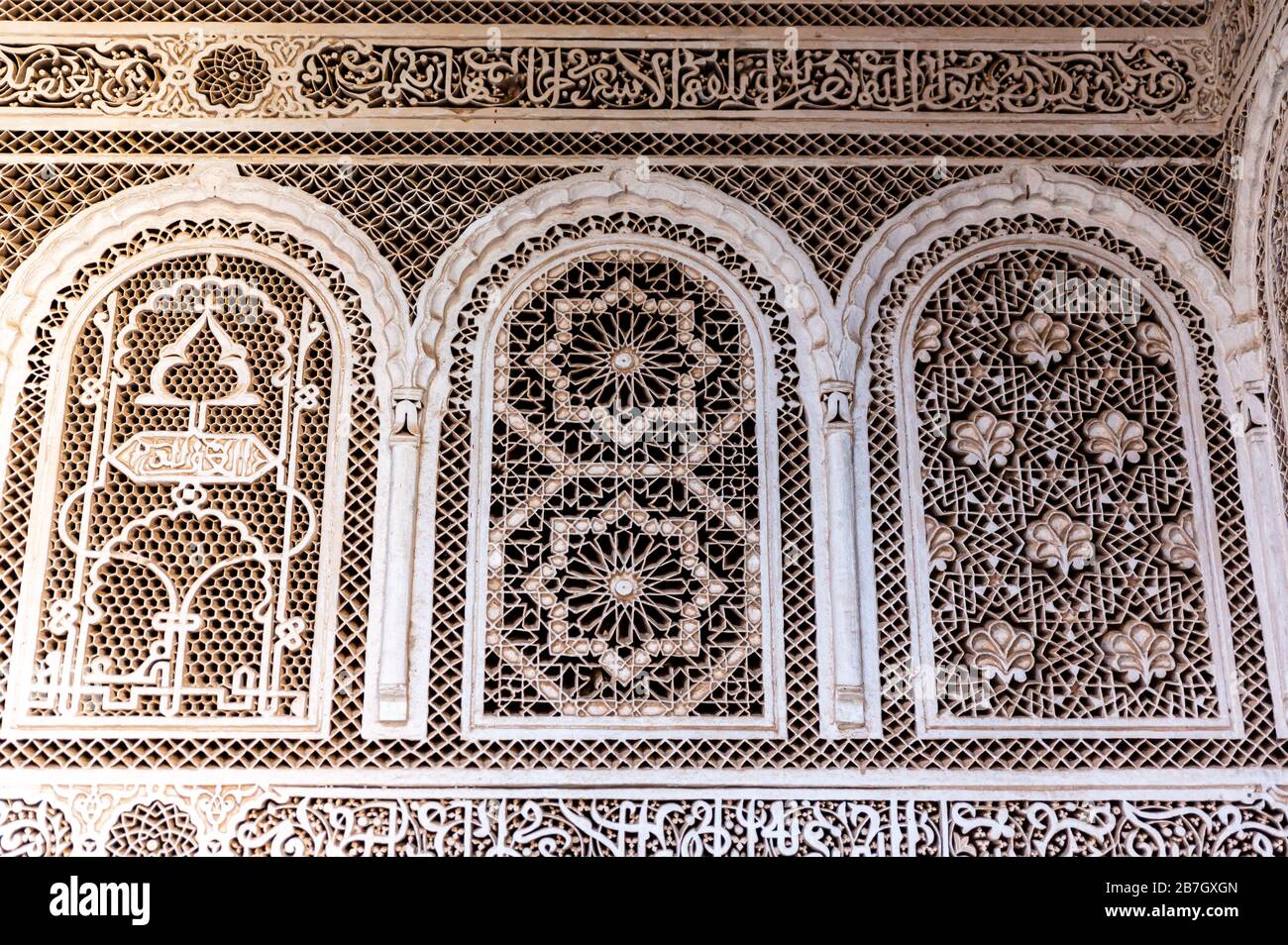Bahia Palace in Marrakesch, Marokko Stockfoto