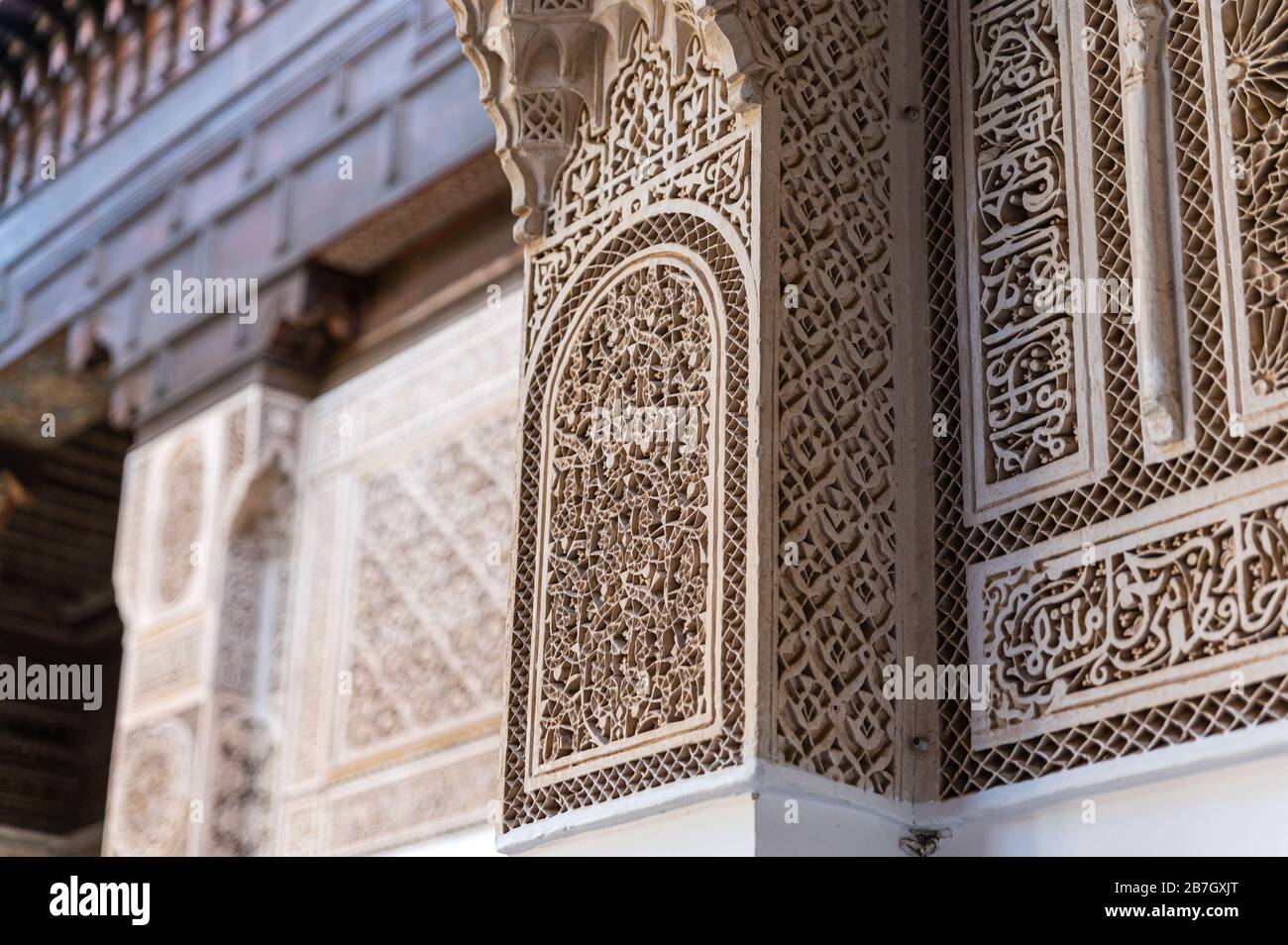 Bahia Palace in Marrakesch, Marokko Stockfoto