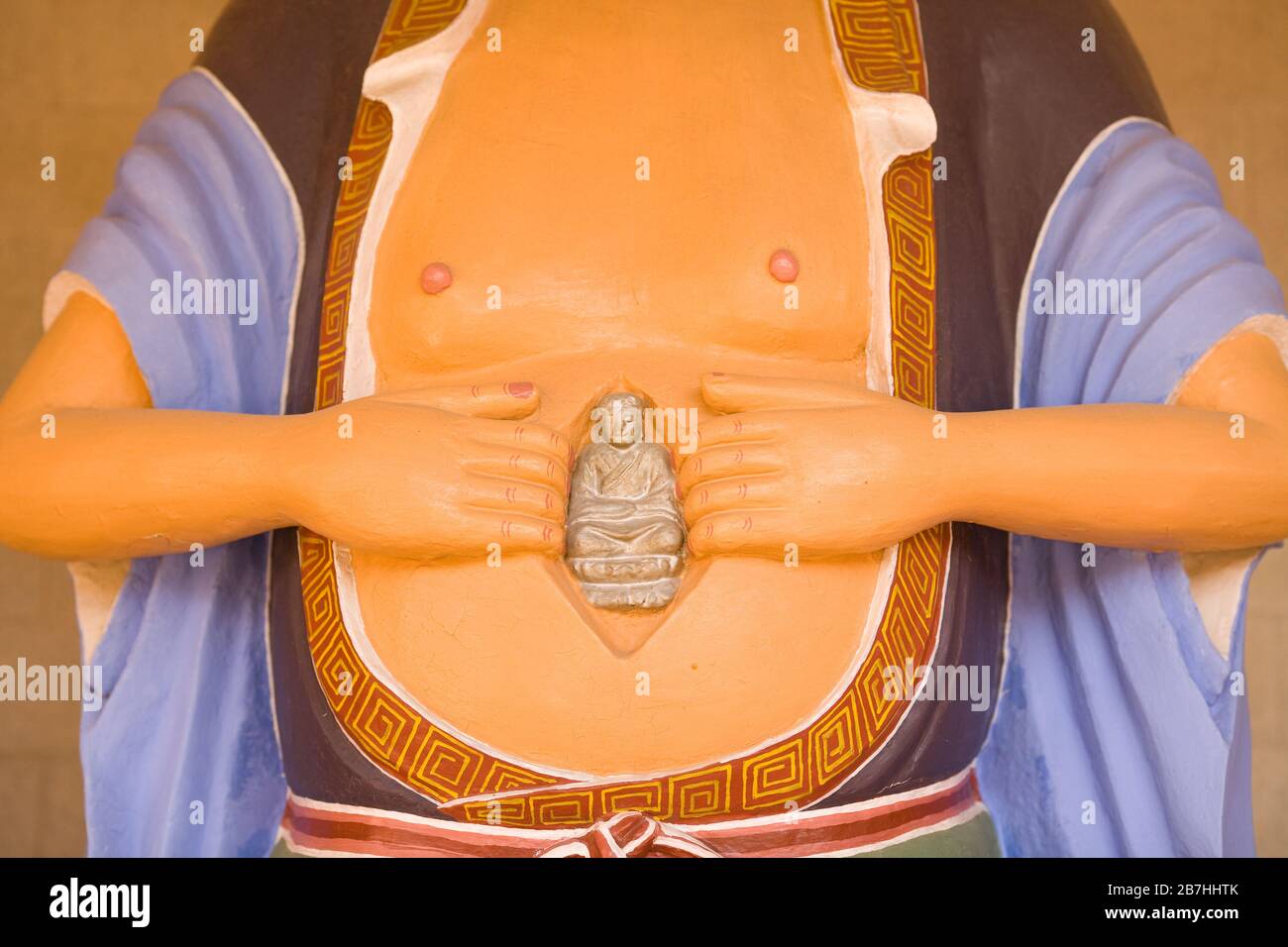 SHA Tin, Hongkong, China - Buddha-Statuen im 10.000-Buddha-Tempel. Stockfoto