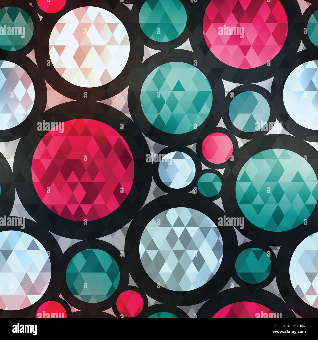 Retro-Kreis nahtlose Textur mit Rauteneffekt Stock Vektor