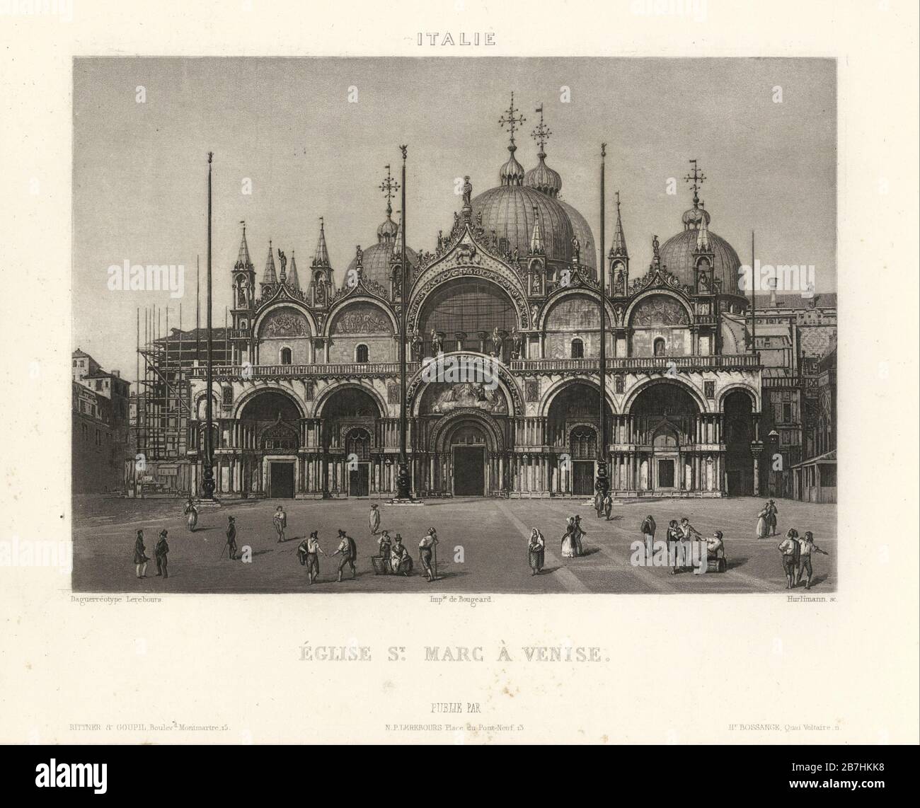 Eglise St Marc a Venise, Exkursionen Daguerriennen, im Jahre 1842 Stockfoto