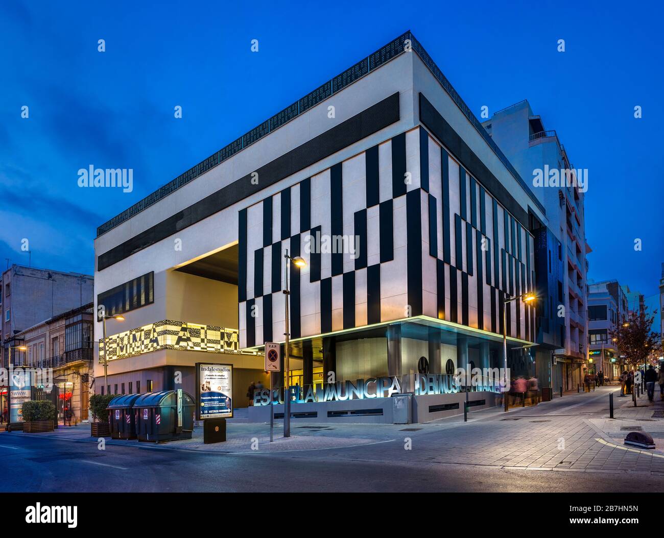 Musikschulgebäude, Almeria, Andalusien, Spanien Stockfoto