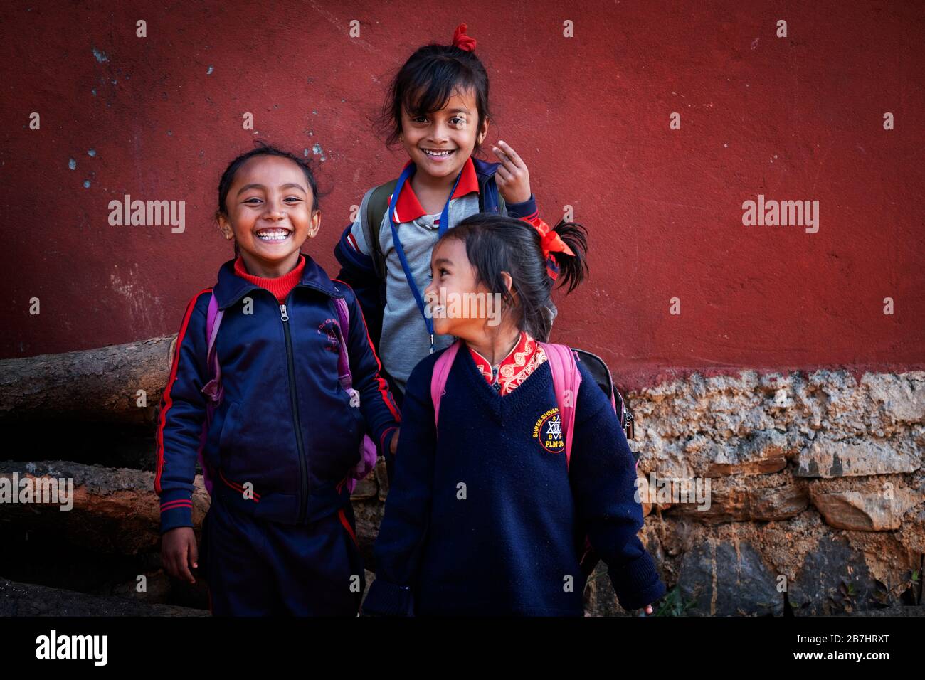 Porträts von Menschen, Pokhara, Nepal Stockfoto