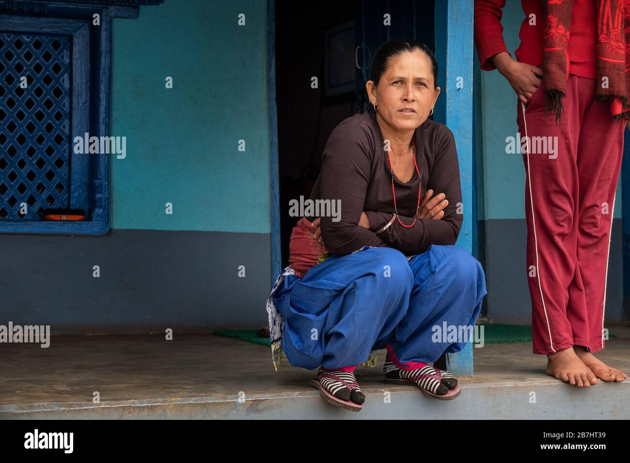 Porträts von Menschen, Pokhara, Nepal Stockfoto