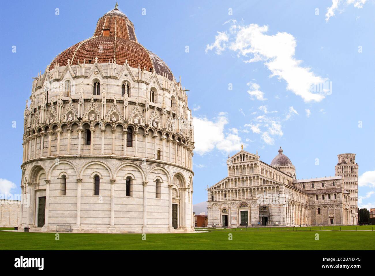 Piazza del Duomo, Schiefer Turm, Pisa, Italien Stockfoto