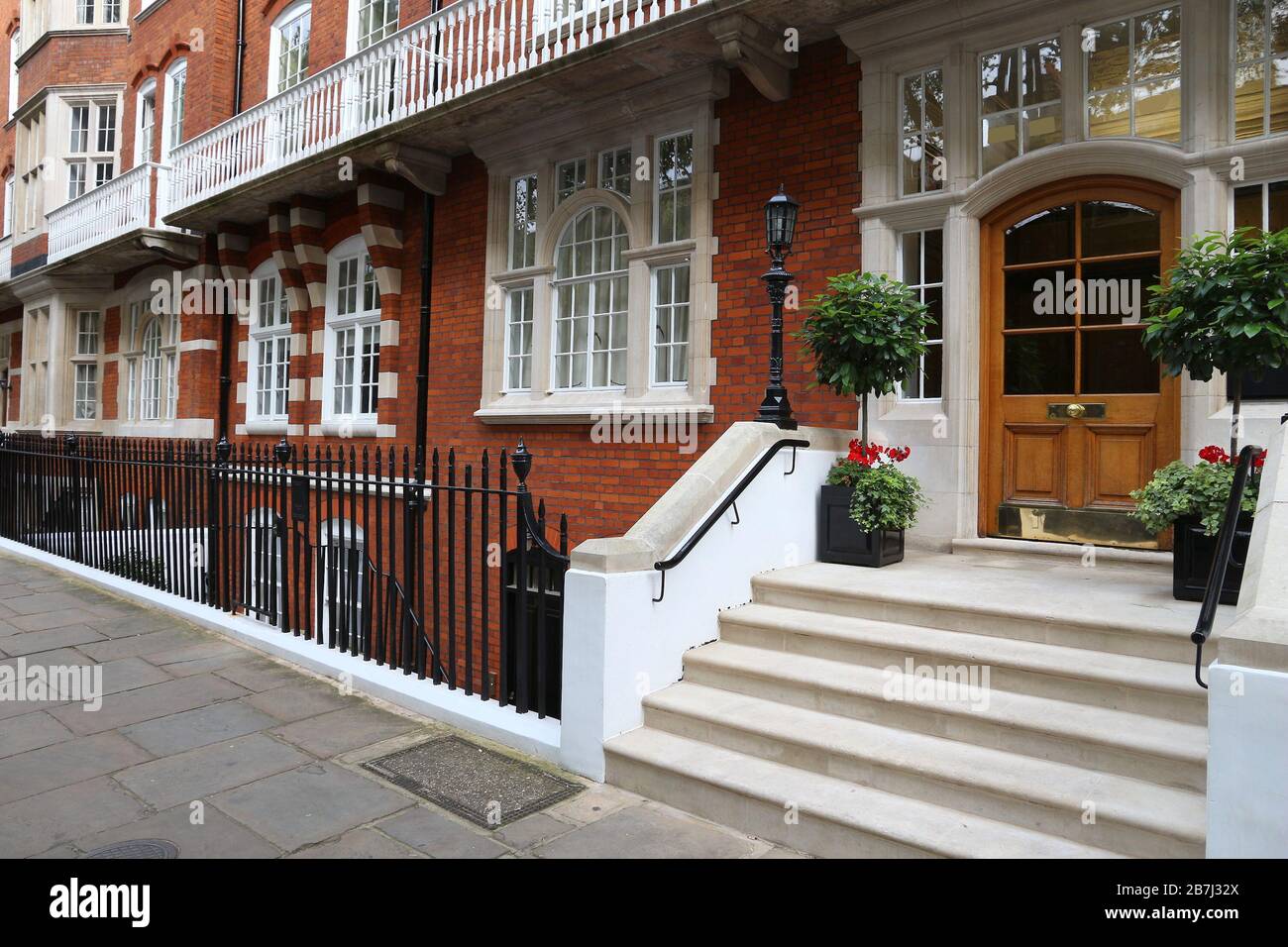 Fitzrovia District, West End of London, Großbritannien. Englische Architektur. Stockfoto