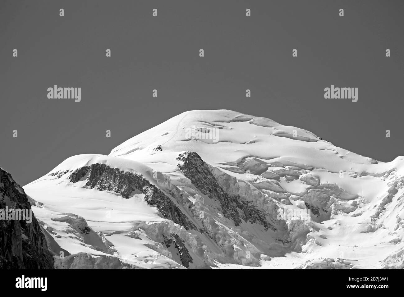 Gipfel des Mont Blanc Stockfoto