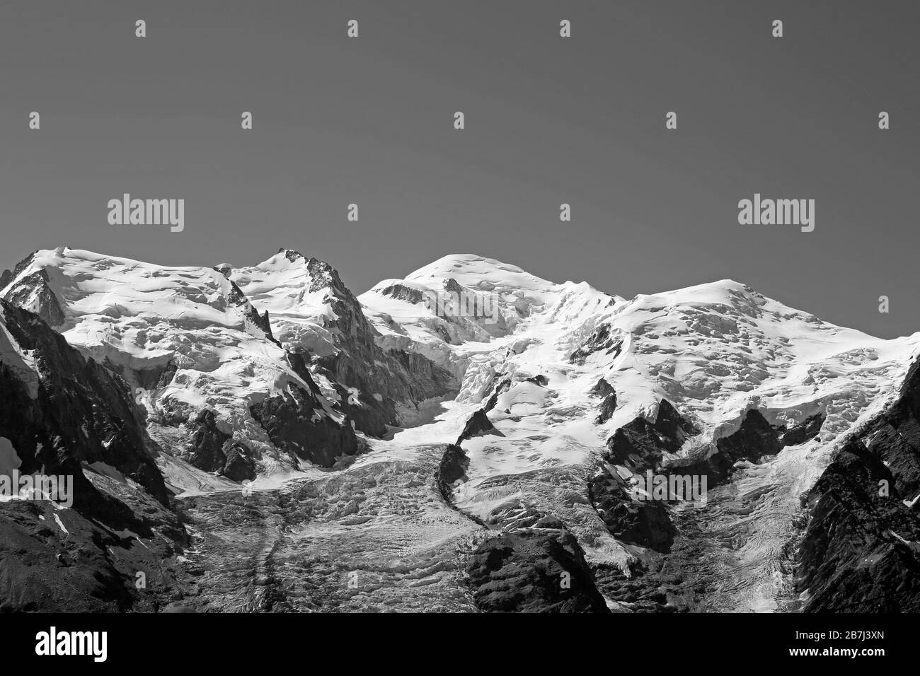 Gipfel des Mont-Blanc Stockfoto