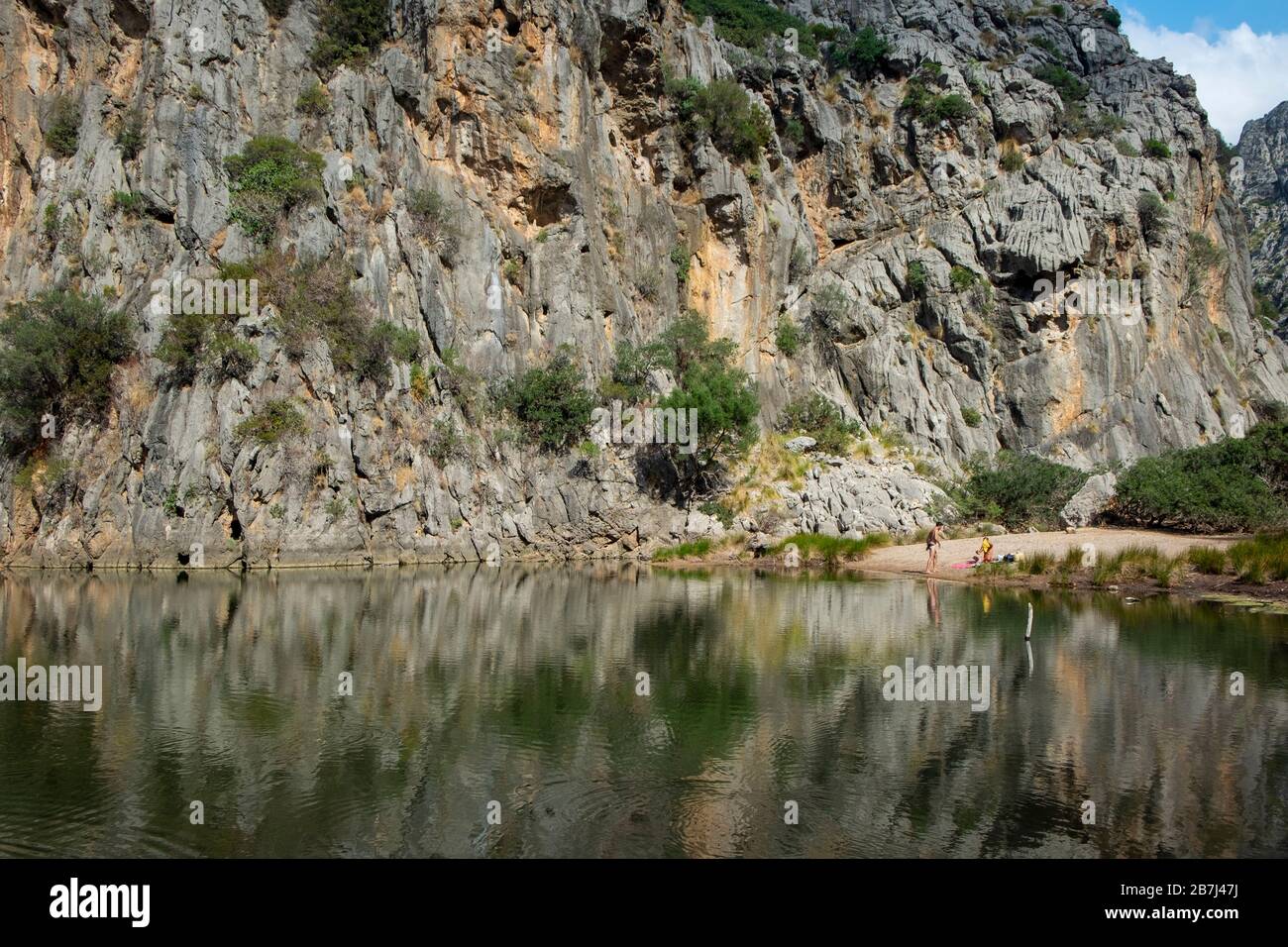 Sa Calobra. Tramuntana-Gebirge. Mallorca, Balearen. Spanien Stockfoto