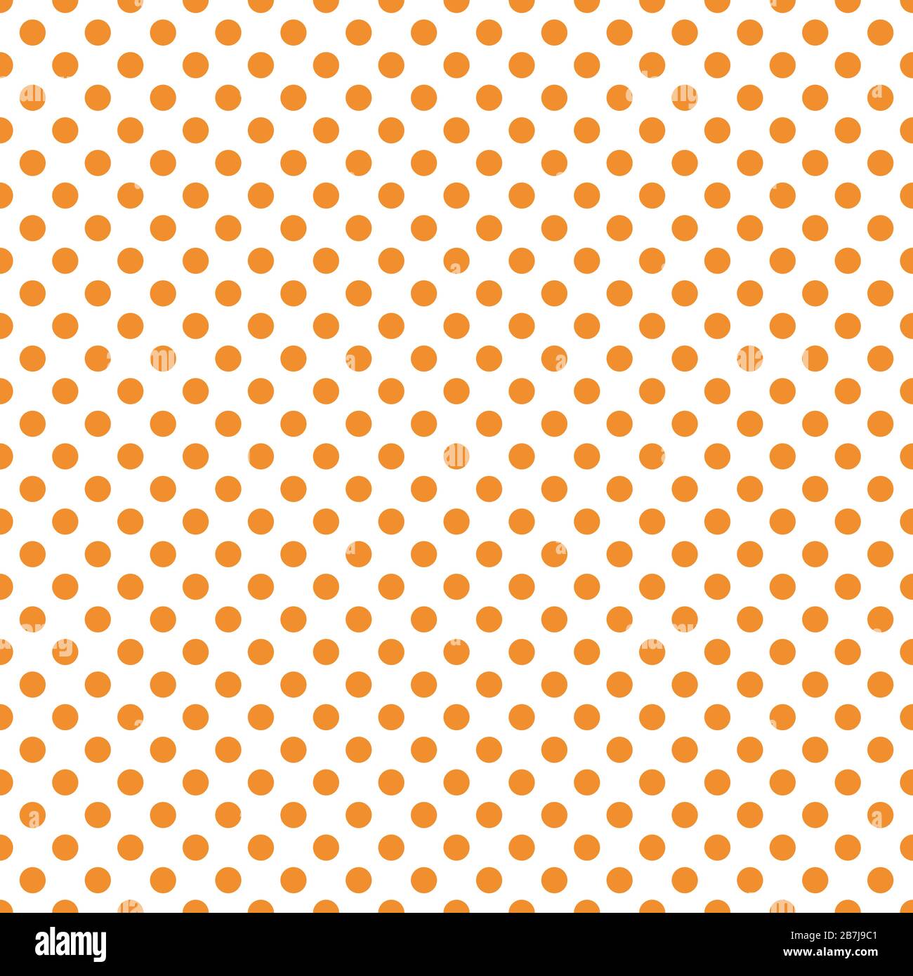 Vektor mit orangefarbenem Punktmuster. Orange auf Weiß. Struktur der Polka Dots. Stock Vektor