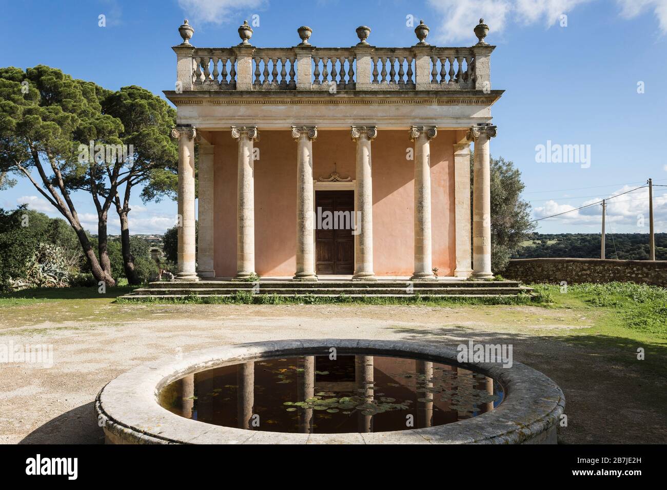 Kaffeehaus, Schloss Donnafugata, Ragusa, Sizilien, Italien Stockfoto