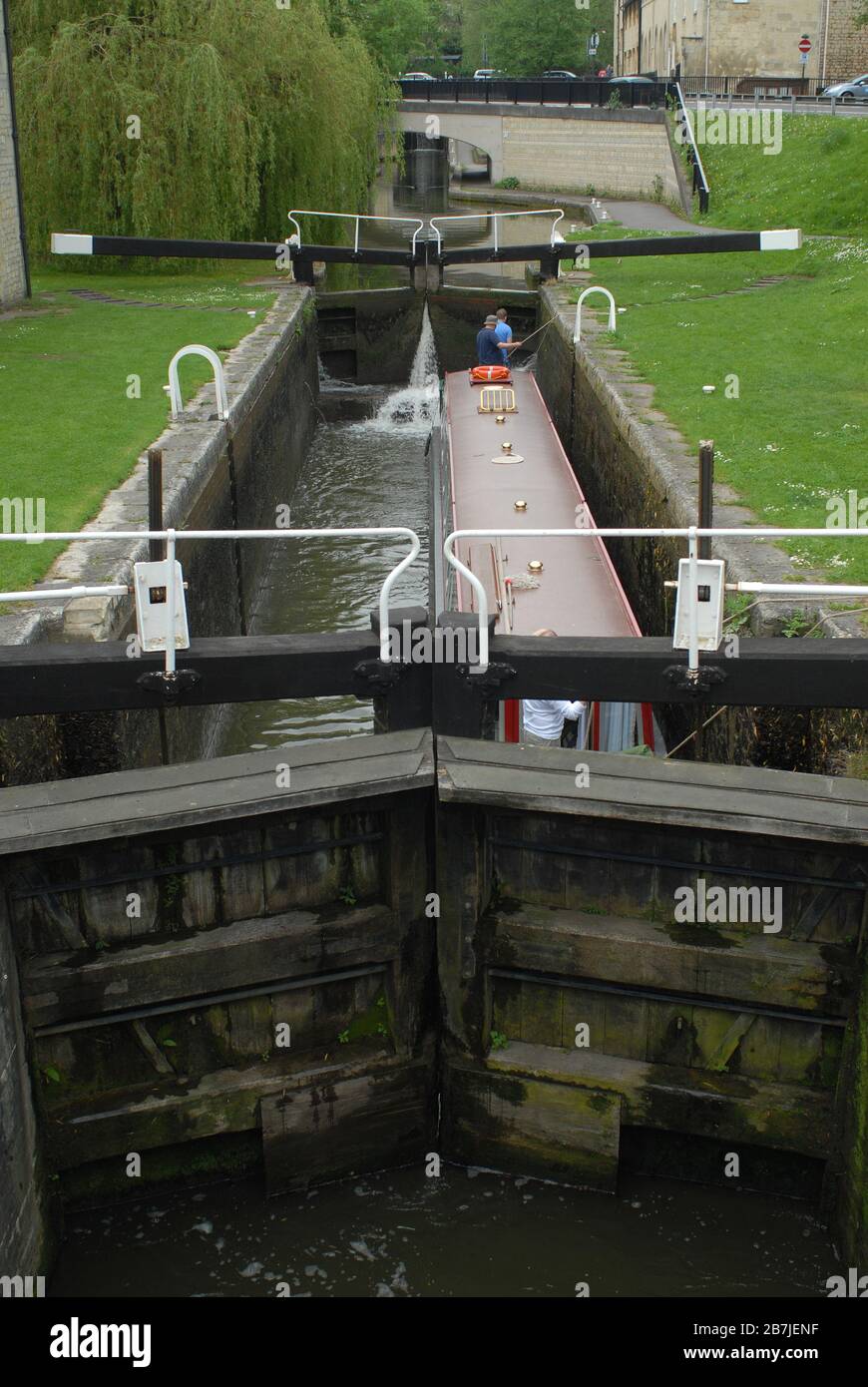 0569 Lock, South West, Waterway; Kennet&Avon Canal. Bath, North East Somerset Council. Großbritannien (Großbritannien). Foto: © Rosmi Duaso/fototextbcn. Stockfoto