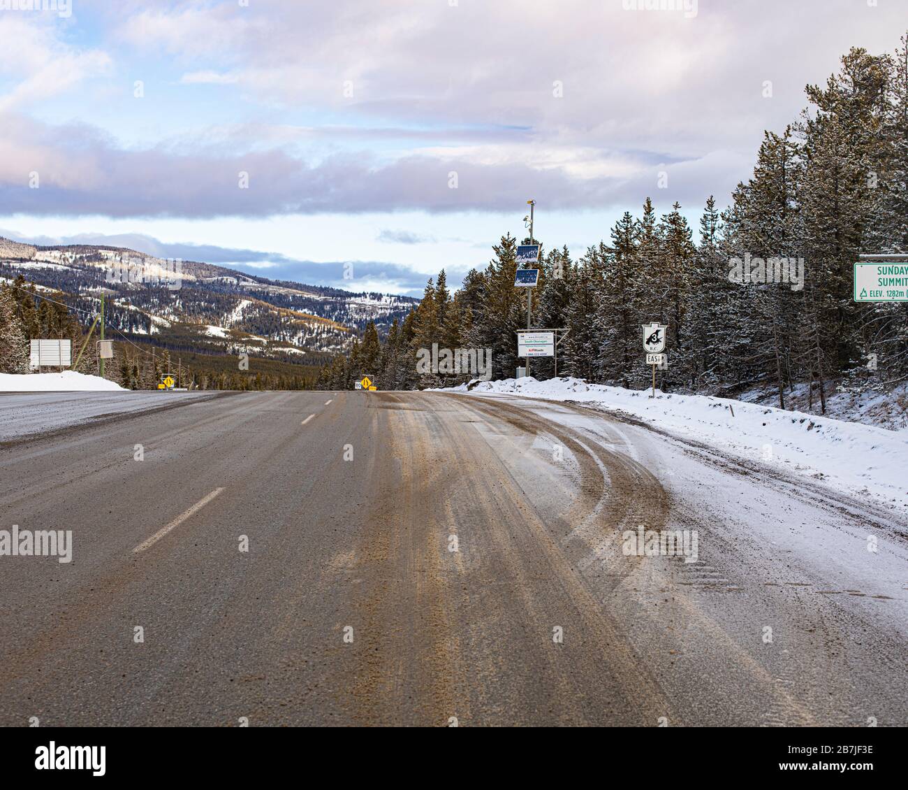Sunday Summit, Crow's Nest Highway, British Columbia, Kanada Stockfoto