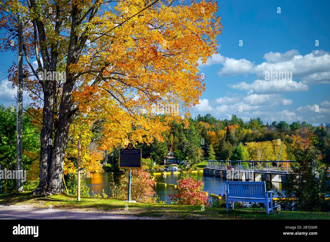 Herbst in Baysville, Ontario, Kanada, Nordamerika Stockfoto
