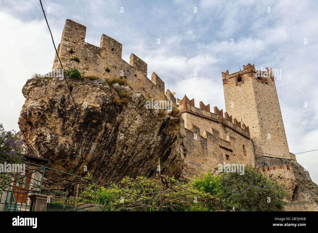 Das Schloss Scaliger in Malcesine am Gardasee Stockfoto