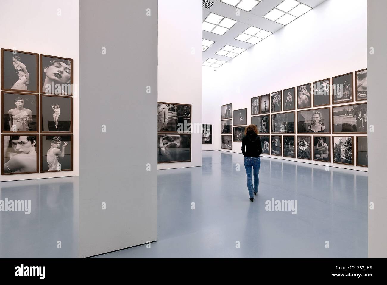 Ausstellung "Untold Stories" des Fotografen Peter Lindbergh im Kunstpalast Düsseldorf. Stockfoto