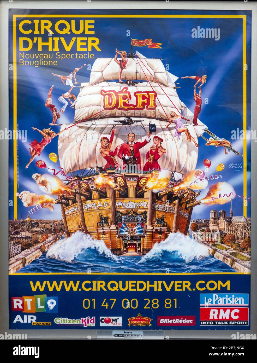 Cirque d'Hiver Winter Zirkus Poster Paris Frankreich Stockfoto