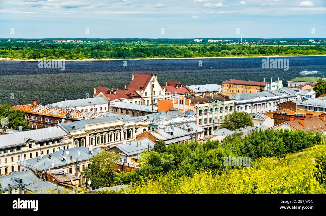 Stadtbild von Nischni Nowgorod in Russland Stockfoto