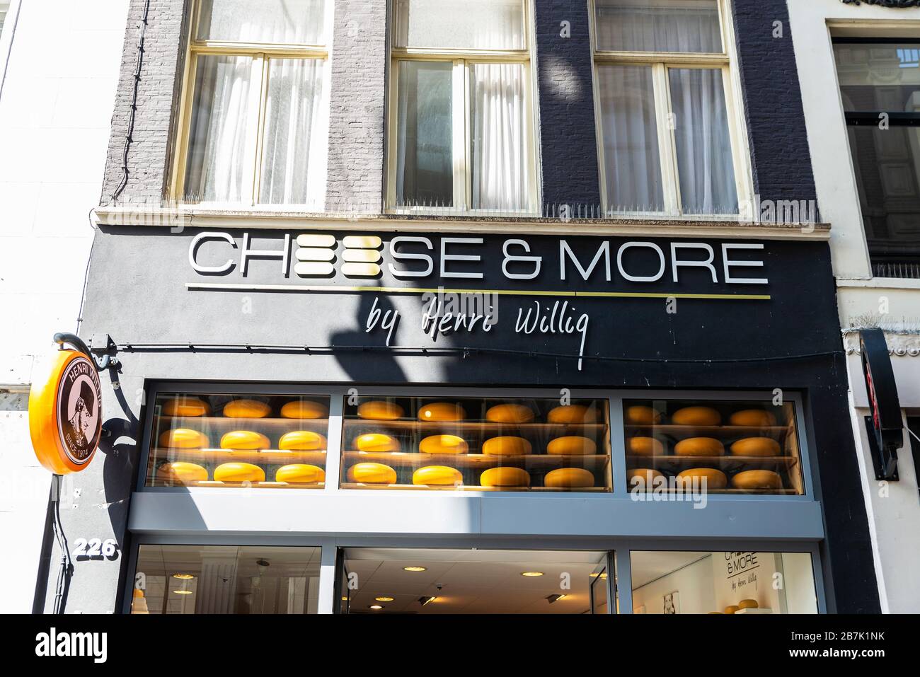 Amsterdam, Niederlande - 7. September 2018: Käse und mehr im Zentrum von Amsterdam, Niederlande Stockfoto