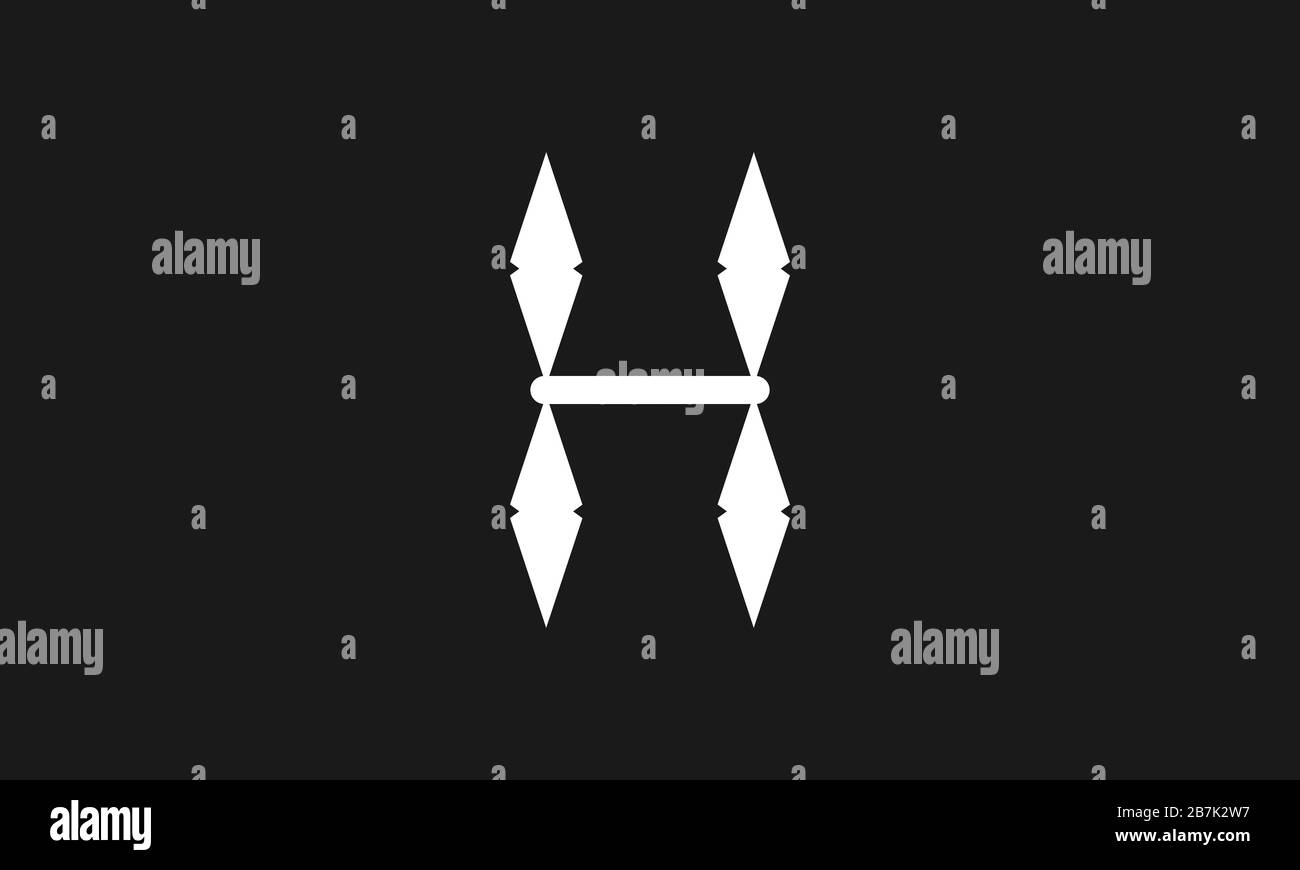 Abstraktes Design mit H-Logo. Stock Vektor